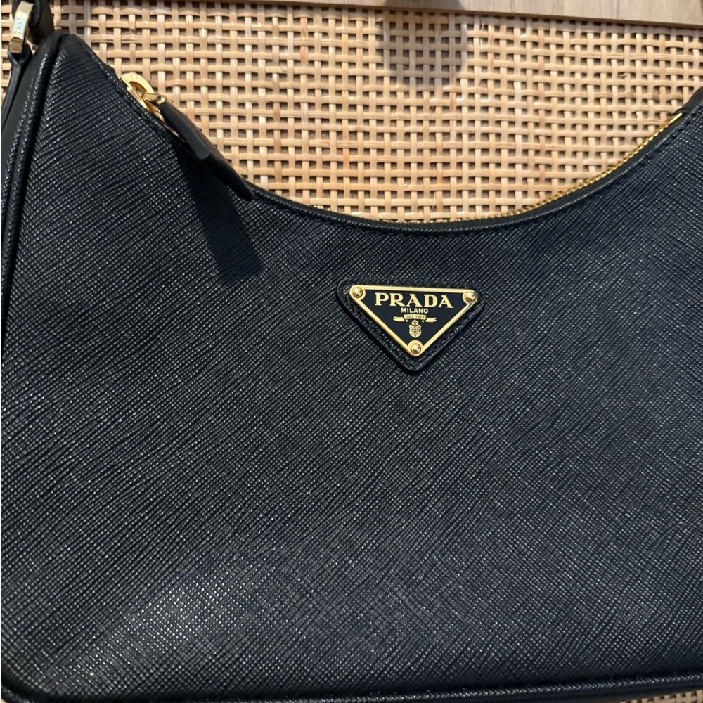 Prada Black Re Edition Saffiano Leather Mini Bag - Picture 3 of 13
